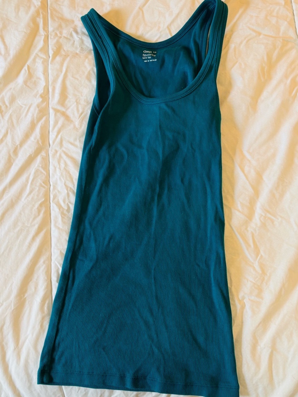 GAP Teal Ribbed Racerback Tank - Picture 4 of 6
